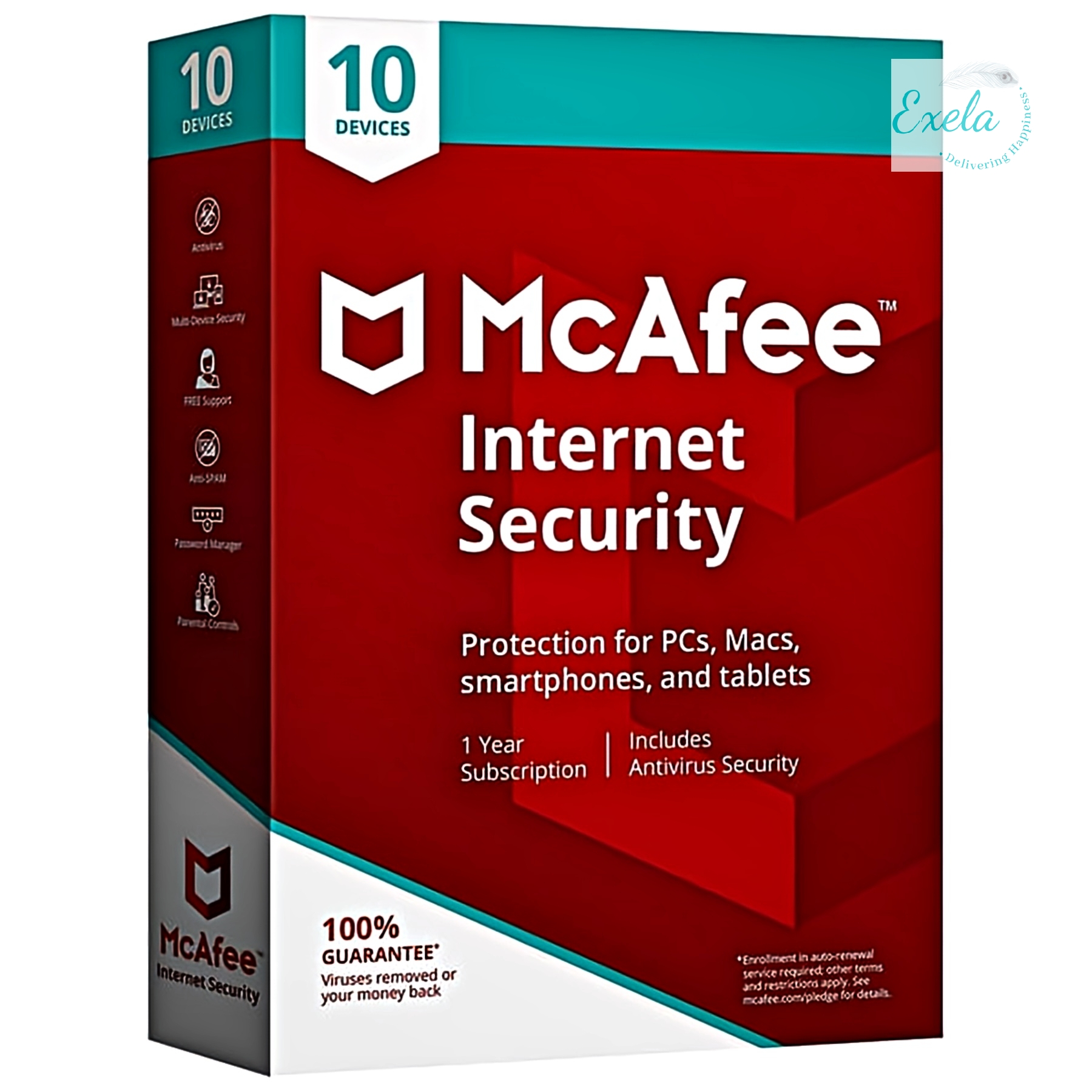 MCAFEE INTERNET SECURITY 2018 - 10 USERS